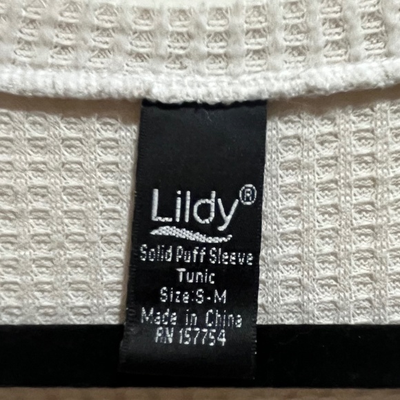 Waffle Knit Long Sleeve Lildy Top - Picture 3 of 5